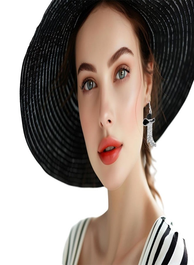 Wojgzon Rhinestone Western Boots Dangle Drop Earrings for Women, Boho Cowgirl Cowboy Enamel Hat Boot Earrings Country Concert Party Outfits Jewelry Gift - Image 5